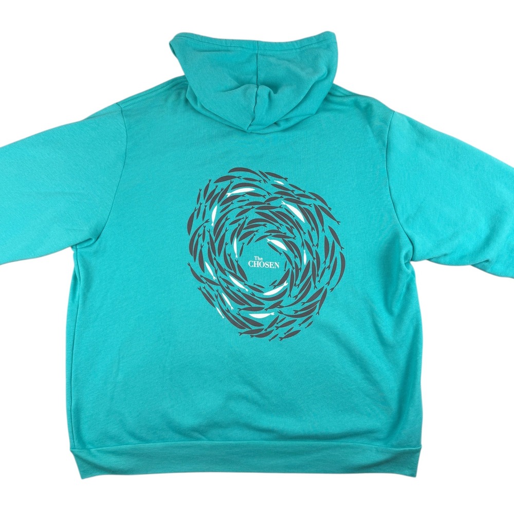 The Chosen Hoodie Mens 3XL Teal Blue Zip Up‎ Against The Current Collection
